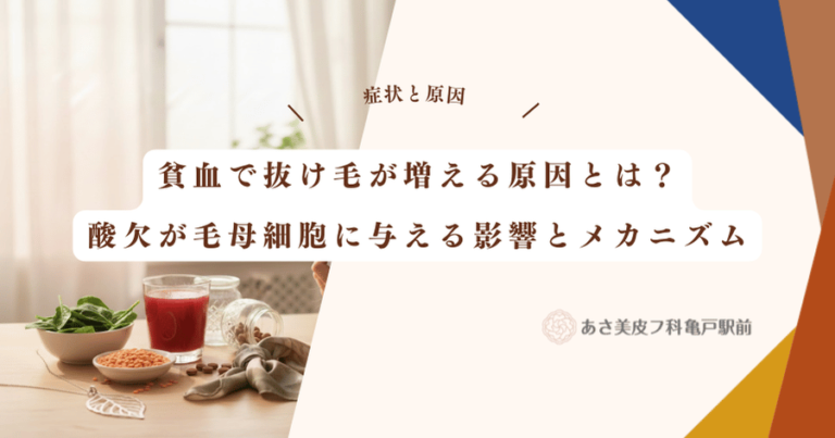 貧血で抜け毛が増える原因とは？酸欠が毛母細胞に与える影響とメカニズム