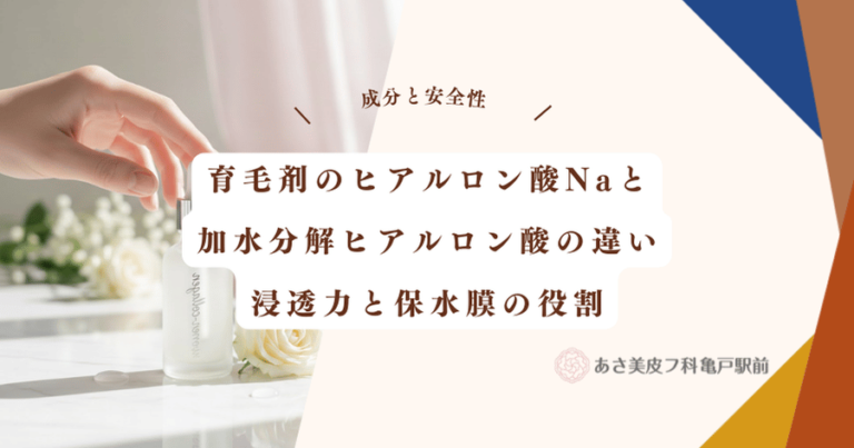 育毛剤のヒアルロン酸Naと加水分解ヒアルロン酸の違い｜浸透力と保水膜の役割