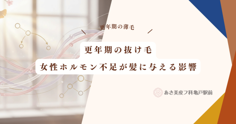 女性ホルモン不足が髪に与える影響｜更年期の抜け毛を加速させるホルモンの乱れ