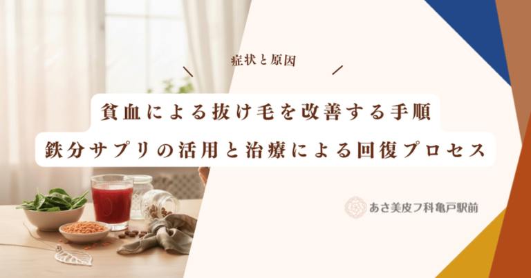 貧血による抜け毛を改善する手順｜鉄分サプリの活用と治療による回復プロセス
