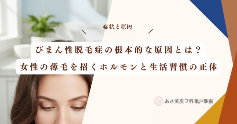 びまん性脱毛症の根本的な原因とは？女性の薄毛を招くホルモンと生活習慣の正体