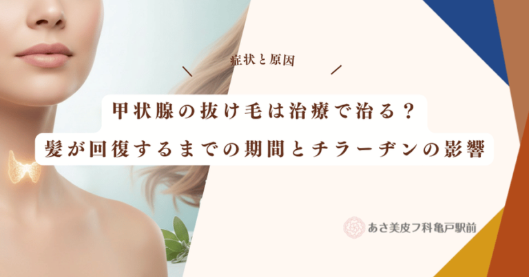 甲状腺の抜け毛は治療で治る？髪が回復するまでの期間とチラーヂンの影響