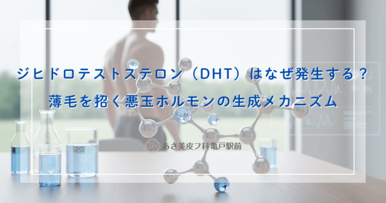 ジヒドロテストステロン（DHT）はなぜ発生する？薄毛を招く悪玉ホルモンの生成メカニズム