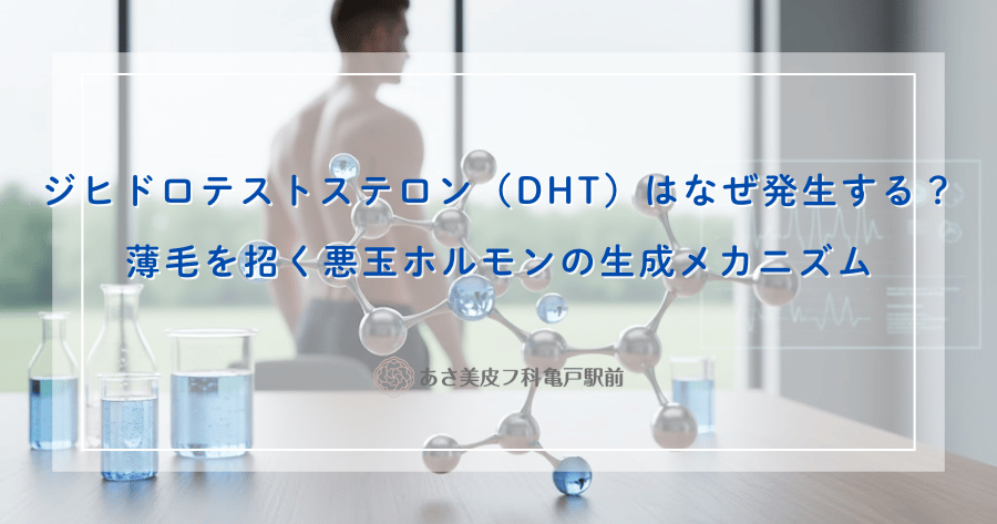 ジヒドロテストステロン（DHT）はなぜ発生する？薄毛を招く悪玉ホルモンの生成メカニズム