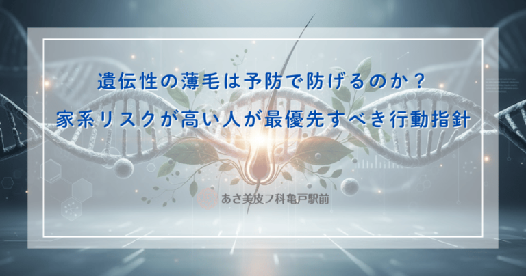 遺伝性の薄毛は予防で防げるのか？家系リスクが高い人が最優先すべき行動指針