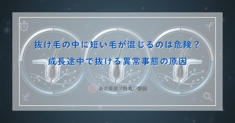 抜け毛の中に短い毛が混じるのは危険？成長途中で抜ける異常事態の原因