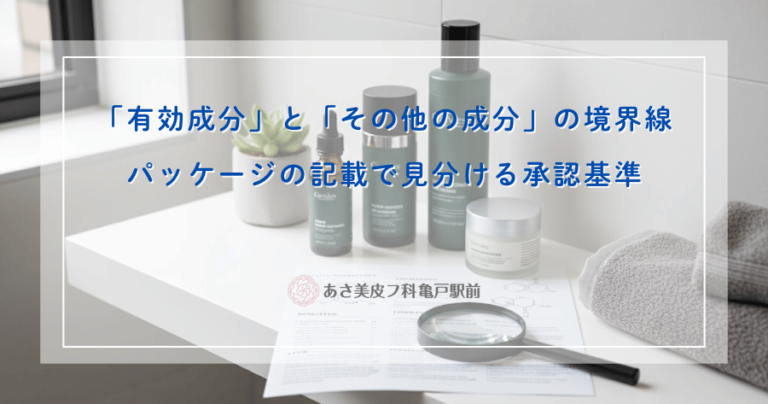 「有効成分」と「その他の成分」の境界線｜パッケージの記載で見分ける承認基準