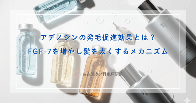 アデノシンの発毛促進効果とは？FGF-7を増やし髪を太くするメカニズム