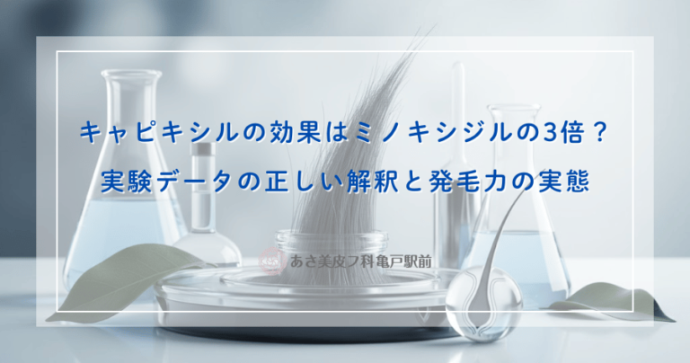 キャピキシルの効果はミノキシジルの3倍？実験データの正しい解釈と発毛力の実態