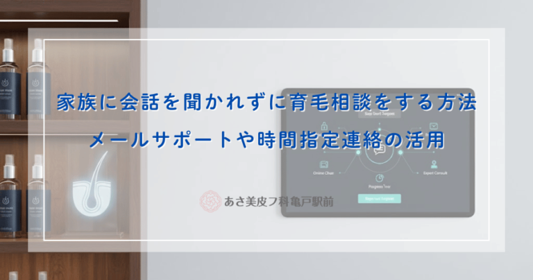 家族に会話を聞かれずに育毛相談をする方法｜メールサポートや時間指定連絡の活用