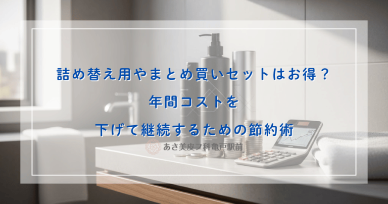 詰め替え用やまとめ買いセットはお得？年間コストを下げて継続するための節約術