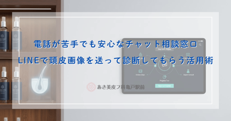 電話が苦手でも安心なチャット相談窓口｜LINEで頭皮画像を送って診断してもらう活用術