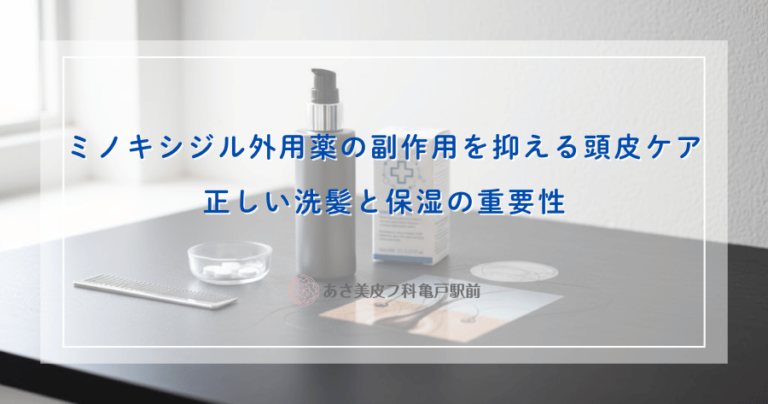 ミノキシジル外用薬の副作用を抑える頭皮ケア｜正しい洗髪と保湿の重要性
