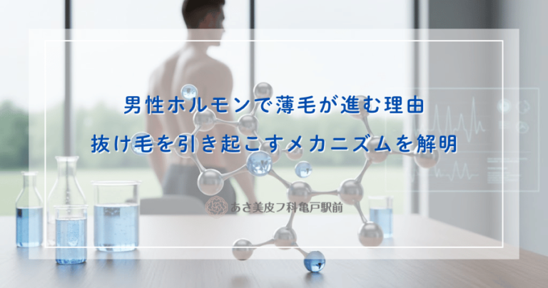 男性ホルモンで薄毛が進む理由｜抜け毛を引き起こすメカニズムを解明